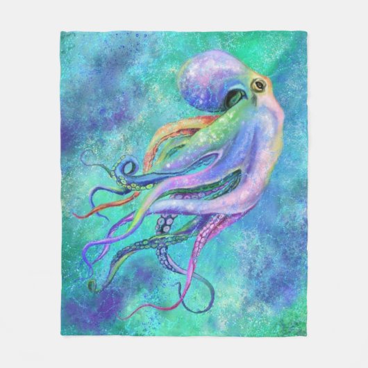 Octopus Fleece Blanket Deken (Voorkant)