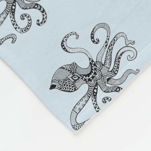 Octopus Fleece Blanket Deken (Hoek)