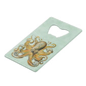 Octopus flesopener creditkaart flessenopener (Voorkant Gekanteld)