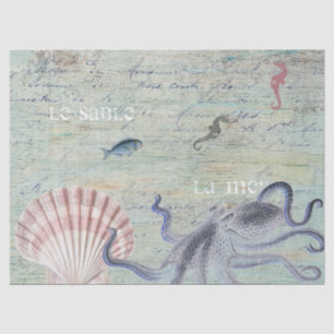 Octopus Franse Stem Collage Tissue Tissuepapier