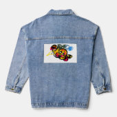 Octopus fun denim jacket (Achterkant)