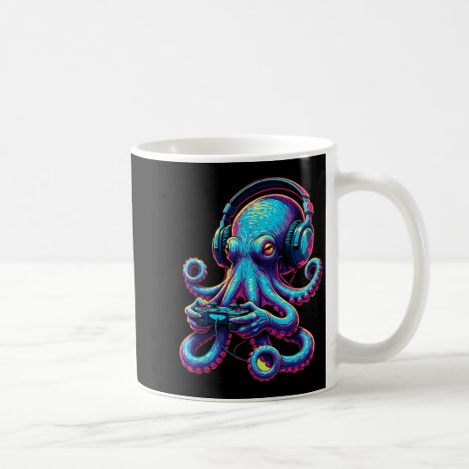 Octopus Gaming Animal Video Games Funny Octopus  Koffiemok (Rechts)