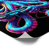 Octopus Gaming Animal Video Games Funny Octopus Poster (Hoek)