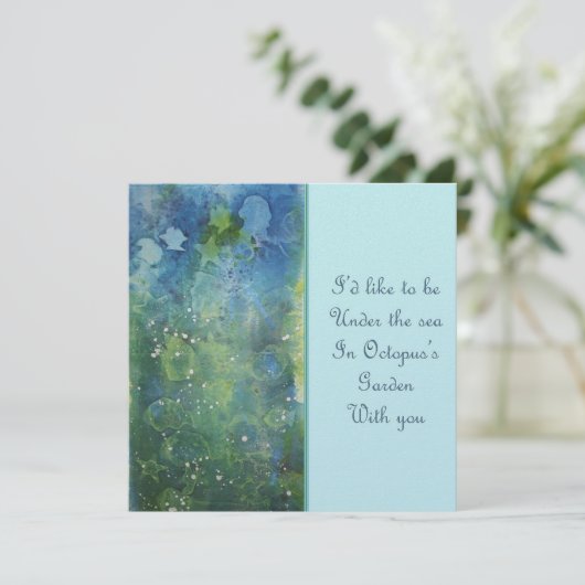 Octopus Garden Uitnodiging (Staand voorkant)