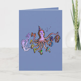 Octopus - Gelukkige verjaardag! Kaart