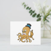 Octopus Gentleman Pet Briefkaart (Staand voorkant)