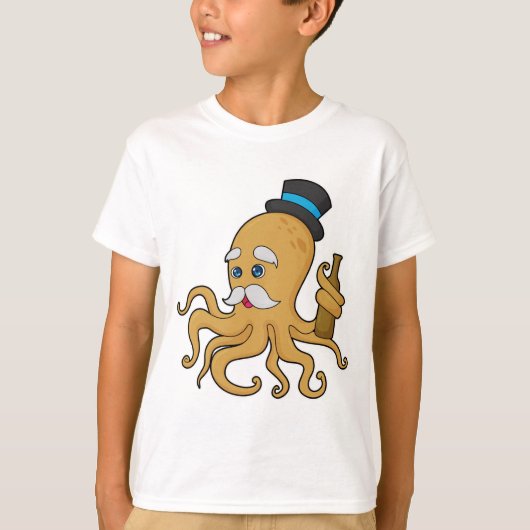 Octopus Gentleman Pet T-shirt (Voorkant)