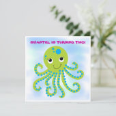 Octopus Gepersonaliseerd op zondag Kaart (Staand voorkant)