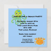 Octopus Gepersonaliseerd op zondag Kaart (Achterkant)