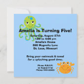 Octopus Gepersonaliseerd op zondag Kaart (Achterkant)