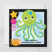 Octopus Gepersonaliseerd op zondag Kaart (Voorkant)