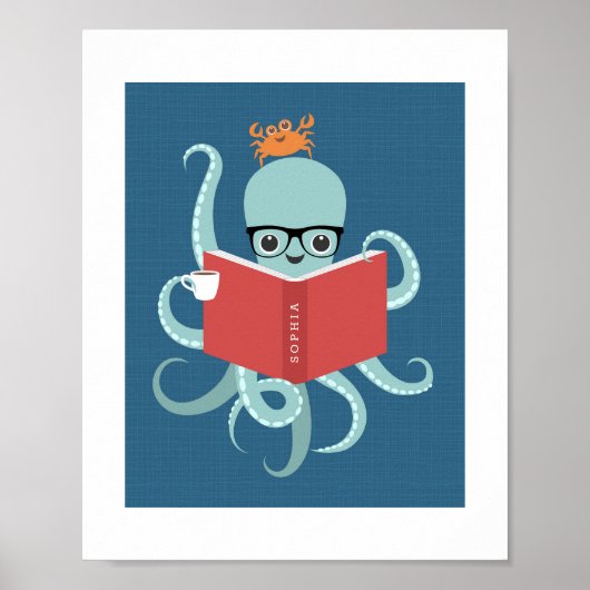 Octopus Gepersonaliseerde Poster Print (Voorkant)