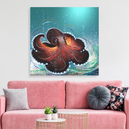 OCTOPUS - Gewikkeld Canvas (Insitu (Woonkamer))