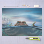 Octopus Giant Sailing Ship Decoupage Tissue Paper Tissuepapier (Craft)