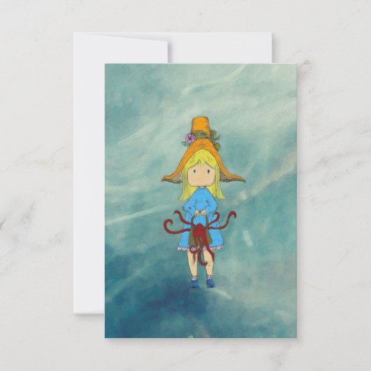 Octopus Girl Kaart (Voorkant)