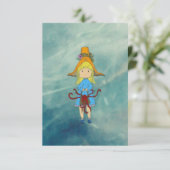 Octopus Girl Kaart (Staand voorkant)