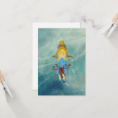 Octopus Girl Kaart (Voorkant / Achterkant in situ)