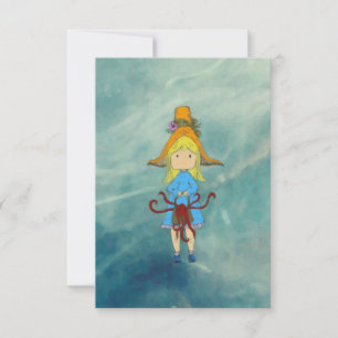 Octopus Girl Kaart