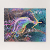 Octopus Girl - Kunsttekening - Abstracte oceaanvro Legpuzzel (Horizontaal)