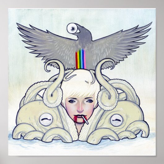 Octopus Girl Print (Voorkant)