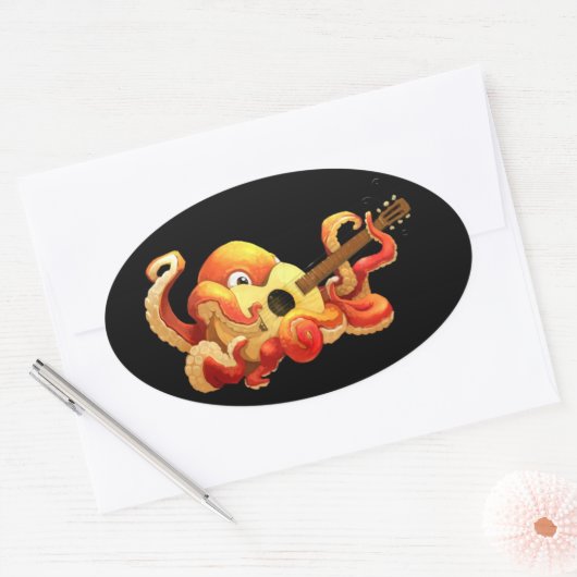 Octopus gitaar Sticker (Envelop)