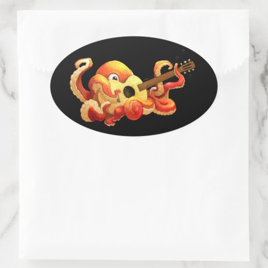 Octopus gitaar Sticker (Tas)