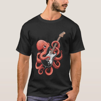 Octopus Gitarist Gitaar Muzikant Bioloog Oceaan T-shirt