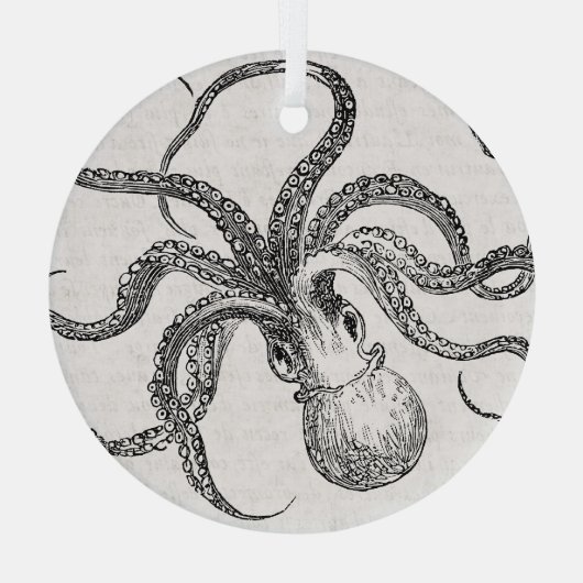  OCTOPUS GLASSAORNAMENT | KUSTSTOF GLAS ORNAMENT (Achterkant)
