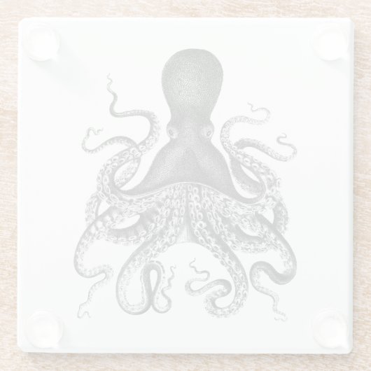 [  octopus ] glazen onderzetter (Achterkant)