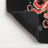 Octopus Gles Santa Hat Christmas Light Ocean Anima Muismat (Hoek)