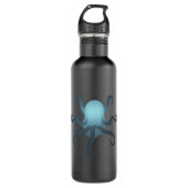 octopus glow in deep oceaan zee life gift waterfles (Voorkant)