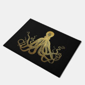  Octopus Gold Black Inkt Kustanaal Nautisch Deurmat (Schuin)