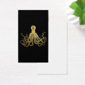  Octopus Gold Black Inkt Kustanaal Nautisch Visitekaartje (Bureau)