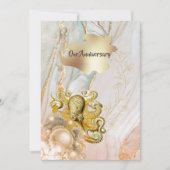 Octopus gold splash nautische marineherdenking kaart (Voorkant)