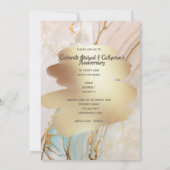 Octopus gold splash nautische marineherdenking kaart (Achterkant)