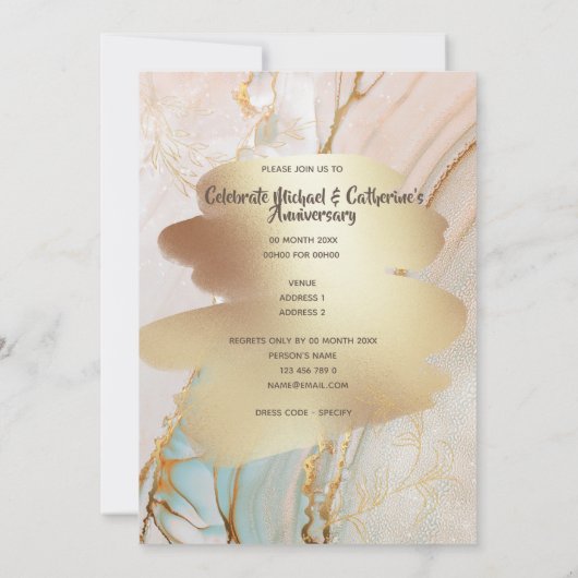 Octopus gold splash nautische marineherdenking kaart (Achterkant)