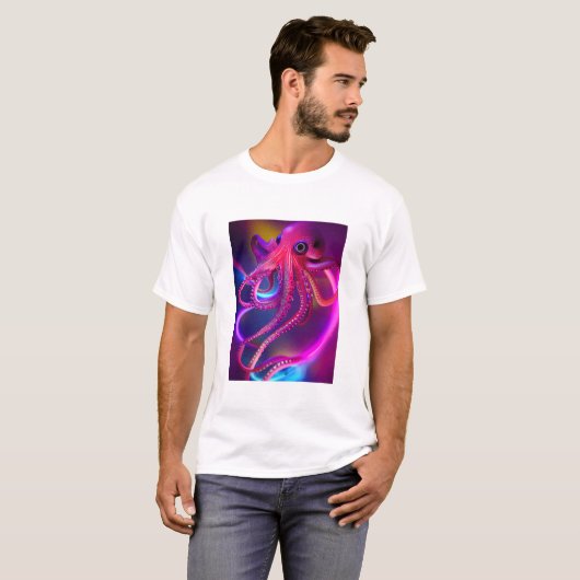 Octopus Graphic T-shirt - Mannen Octopi Shirt Pers (Voorkant volledig)