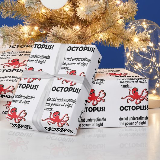 Octopus Grappig Cadeaupapier (Feestdagen)