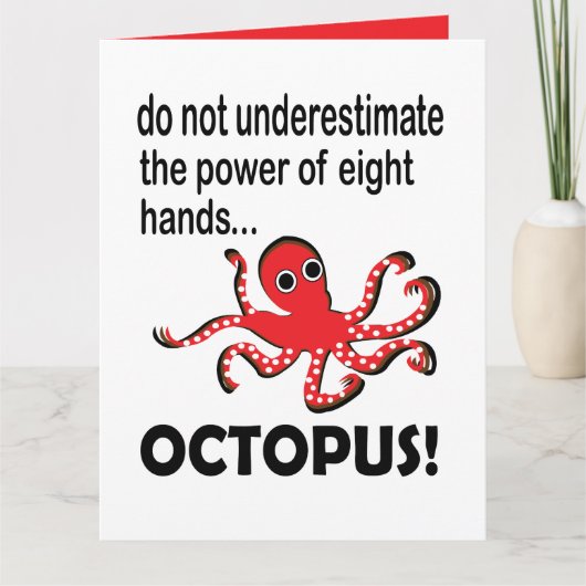 Octopus Grappig Kaart (Voorkant)