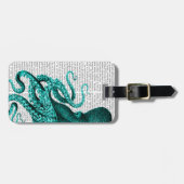 Octopus Green Half Bagagelabel (Voorkant horizontaal)