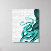 Octopus Green Half Canvas Afdruk (Voorkant)