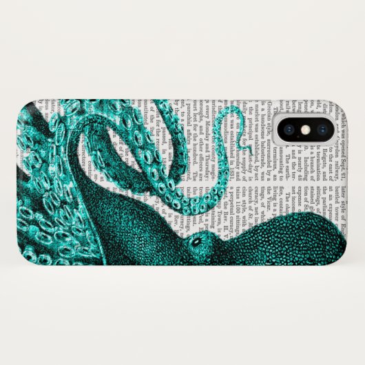 Octopus Green Half Case-Mate iPhone Case (Achterkant (horizontaal))