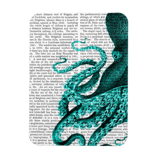 Octopus Green Half Magneet (Verticaal)