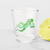 Octopus Green Shot Glass Shot Glas (Voorkant)