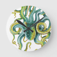 Octopus Green Waterverf Art