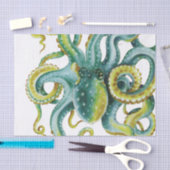 Octopus Green Waterverf Art Tissuepapier (Craft)