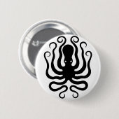 Octopus, Grieks reliëf Ronde Button 5,7 Cm (Voorkant /achterkant)