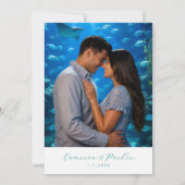 Octopus Groen Aquarium Trouwafspraak Bewaar De Dat Save The Date (Achterkant)