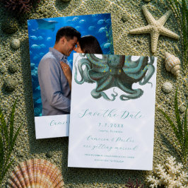 Octopus Groen Aquarium Trouwafspraak Bewaar De Dat Save The Date