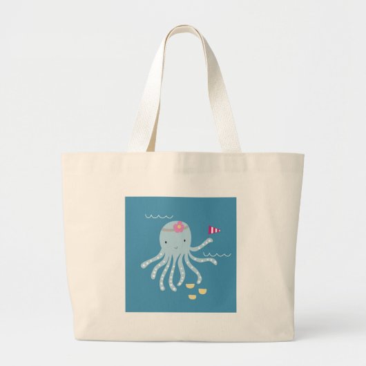 Octopus Grote Tote Bag (Voorkant)